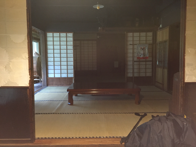 Tatami room with low table and shoji screens